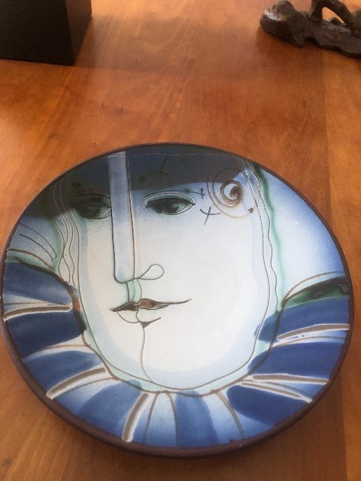 Signed terra cotta plate by Espinosa