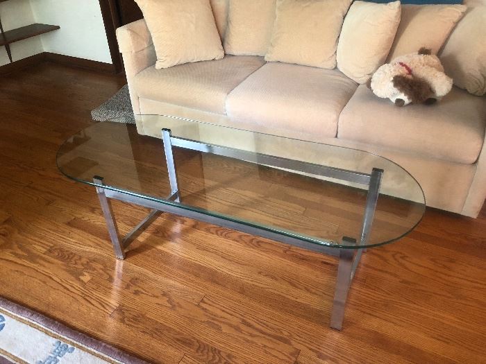Chrome and Glass Coffee Table