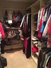 Lots and lots of Ladies' clothing and accessories.