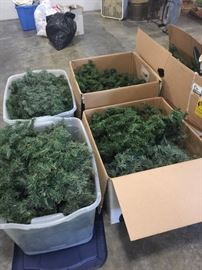 These tubs are full of garland.