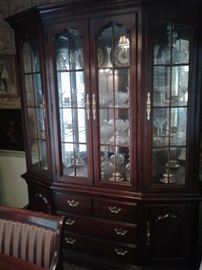 Large mahogany China display