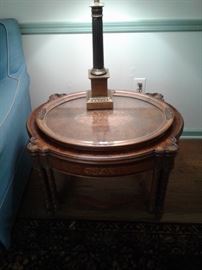 Spectacular inlay tray table