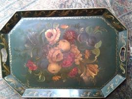 Large old tollware tray