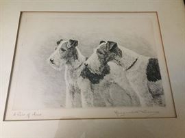 Marguirite Kirmse "A Pair of Aces" Etching and drypoint.