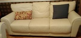 Beautiful off white leather sofa in excellent condition