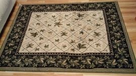 Black and white accented area rug