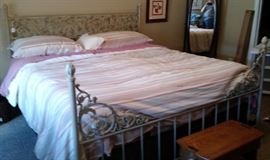 Beautiful King sized ornate metal bed