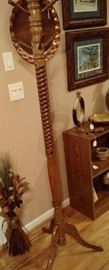 Carved wooden hat/coat rack