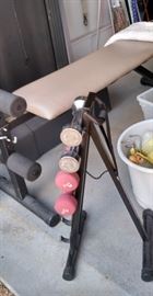 Exercise bench and weight rack