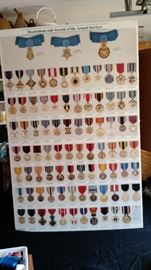 Decorative Awards of the US Armed services poster.