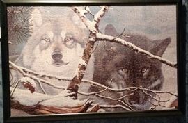 Framed  puzzle Wolves in Snow