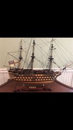 Assembled, HMS Victory Model  "Lord Nelson's flagship at the Battle of Trafalgar on October 21, 1805"