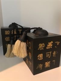 Oriental Accents, Set of two wood boxes