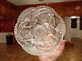 American Brilliant Period Cut Glass Bowl