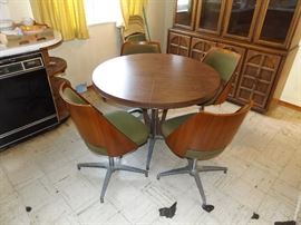 Brody Mid Century Table and 4 Barrel chairs