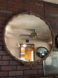 Large round wall mirror