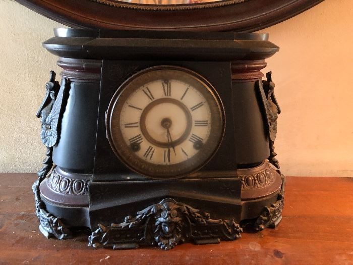 Ansonia cast iron mantle clock