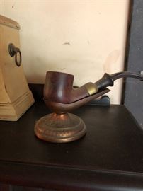 Pipe in a copper holder