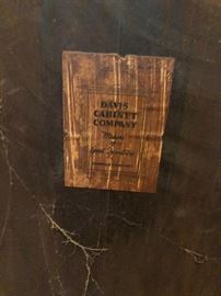 Davis cabinet nightstand -probably walnut