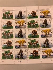 Prehistoric animal stamps