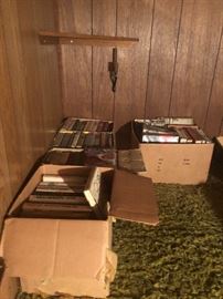 Next several pictures show boxes of books and magazines in attic