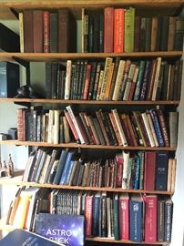 Books in the back bedroom