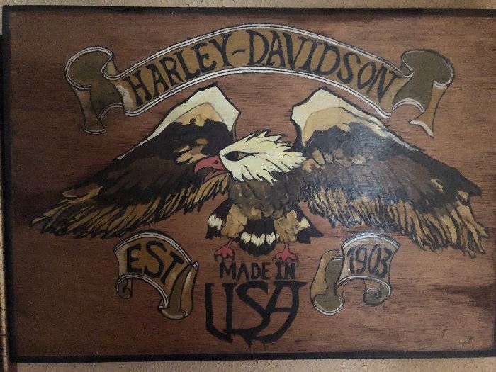 Hand painted Harley-Davidson art