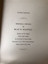 Memorial to Blan Maxwell of killed in plane crash in Nashville 1944