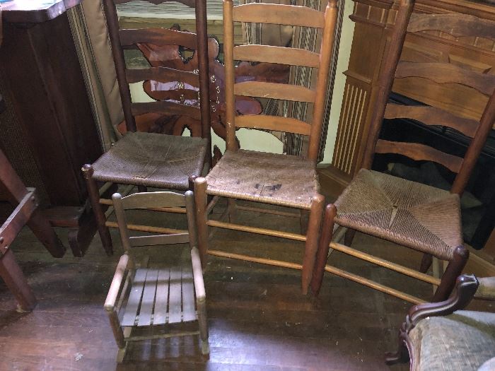 Ladder back chairs assorted styles