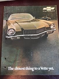 1971 Camaro sport coupe brochure 
