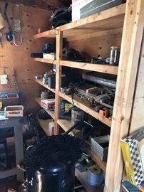 Shelves in a shed