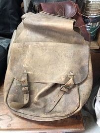 Brown leather saddle backs