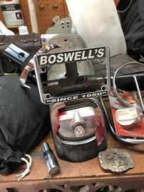 Boswell's motor cycle license plate frame 