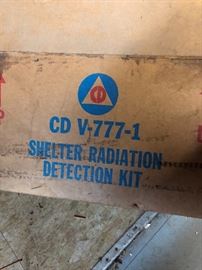 Very cool Cold War artifact: Shelter Radiation Detection Kit in box, dated 1971