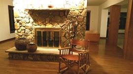 Mid Century Modern folding rocking chair