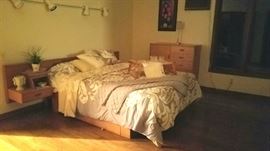 Mid Century Modern platform bed and armoire