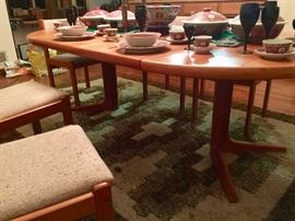 Mid century modern area shag rug