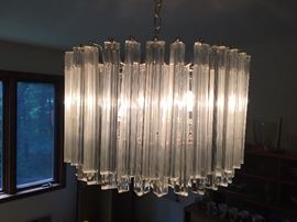 Camer chandelier with prism crystals