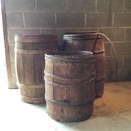 Wooden Barrels with Wooden Hoops https://ctbids.com/#!/description/share/53434