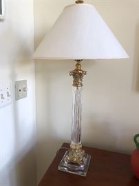 Crystal and brass lamp - set of 2 available 