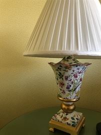 hand-painted porcelain lamps - set of 2 available