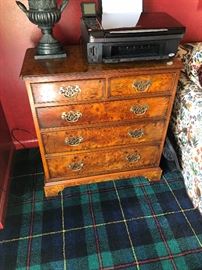chest of drawers / side table - burled walnut