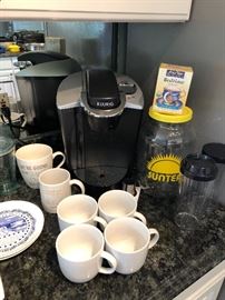 Keurig coffee maker and cups :) 