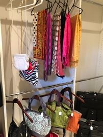 purses, additional silk scarves and wraps 