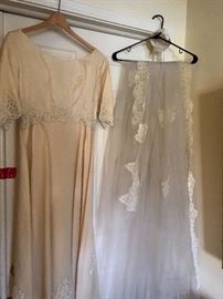 wedding dress and veil :)