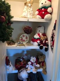 Santa bears, holiday items 
