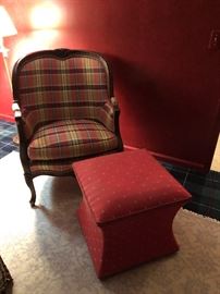 Club arm chair and ottoman - Hancock & Moore