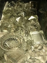 Vintage crystal open salts