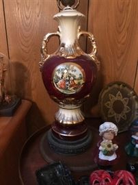1930’s Porcelain Lamp (25”h - overall)  39