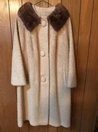 Jackie O 3/4 Length Coat (replace or remove mink collar)  45